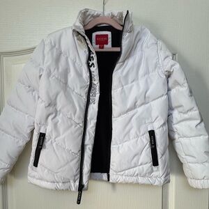 Guess Kids Quilted White Puffer Jacket